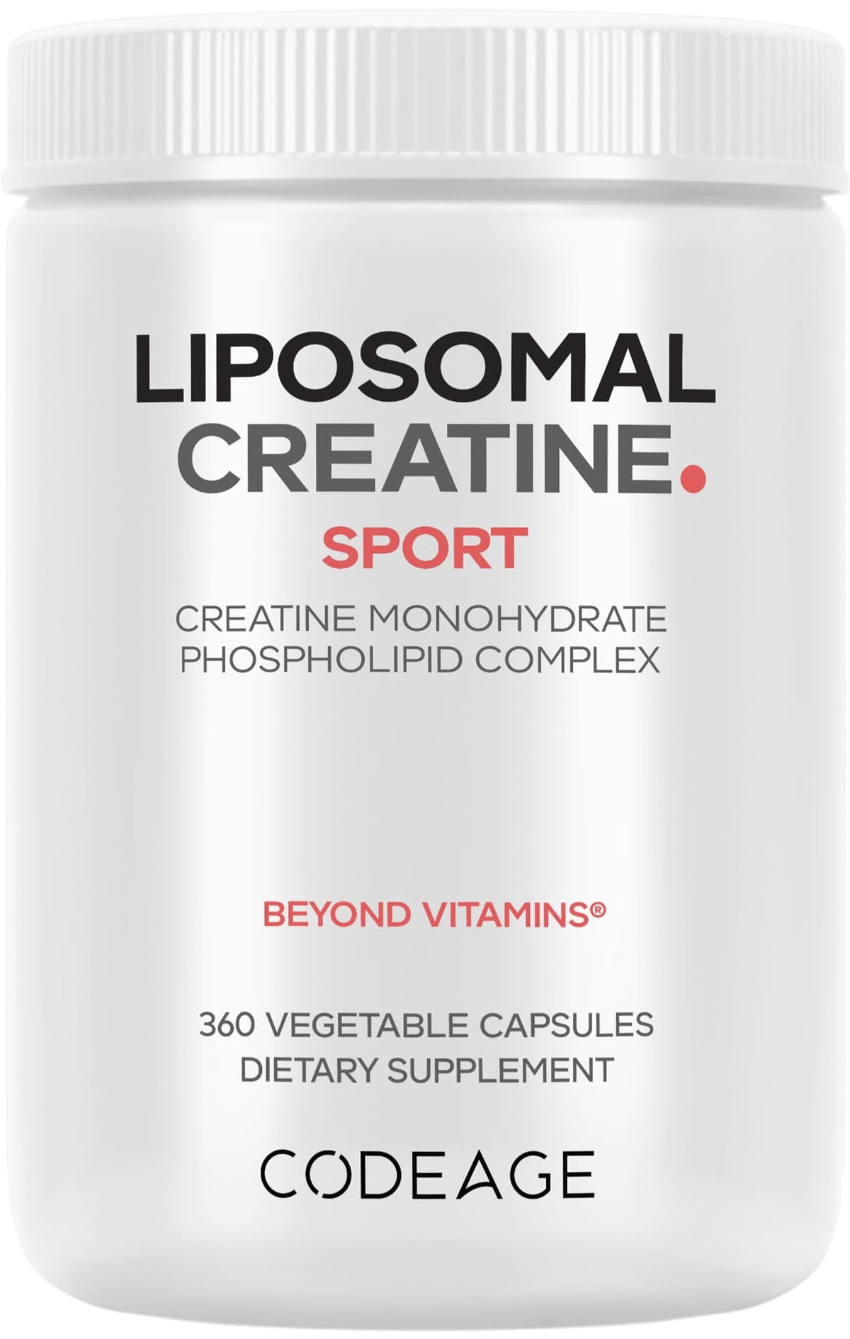 Codeage Liposomal Creatine bottle ready for daily training support.