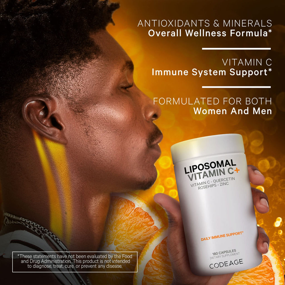 Codeage liposomal delivery system close-up emphasizing purity from sunflower lipids