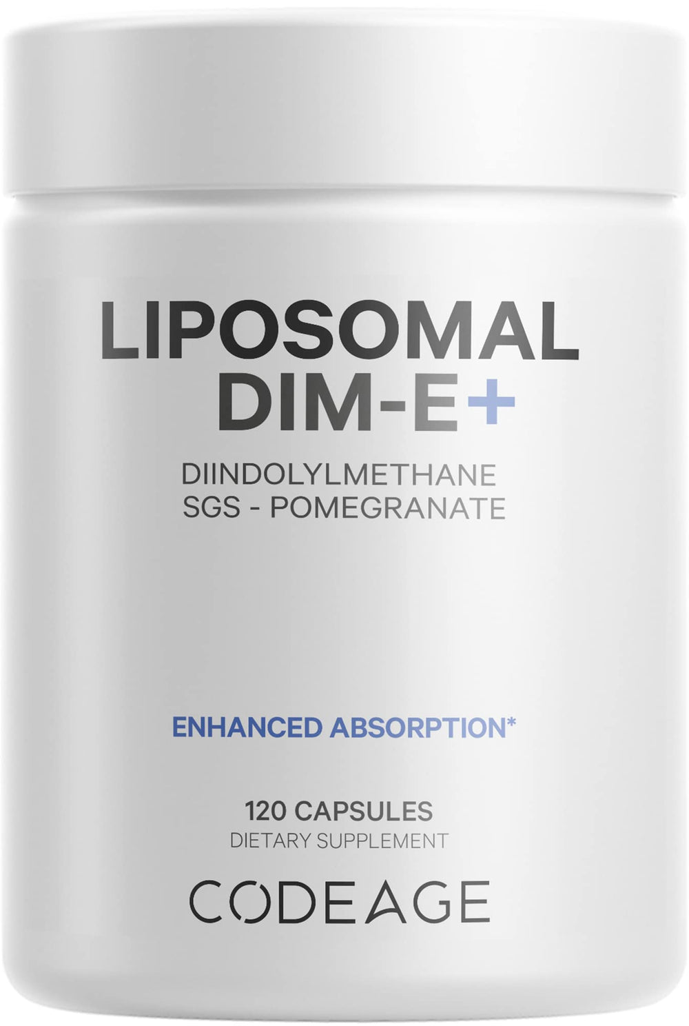 Codeage Liposomal DIM bottle showing a four month supply