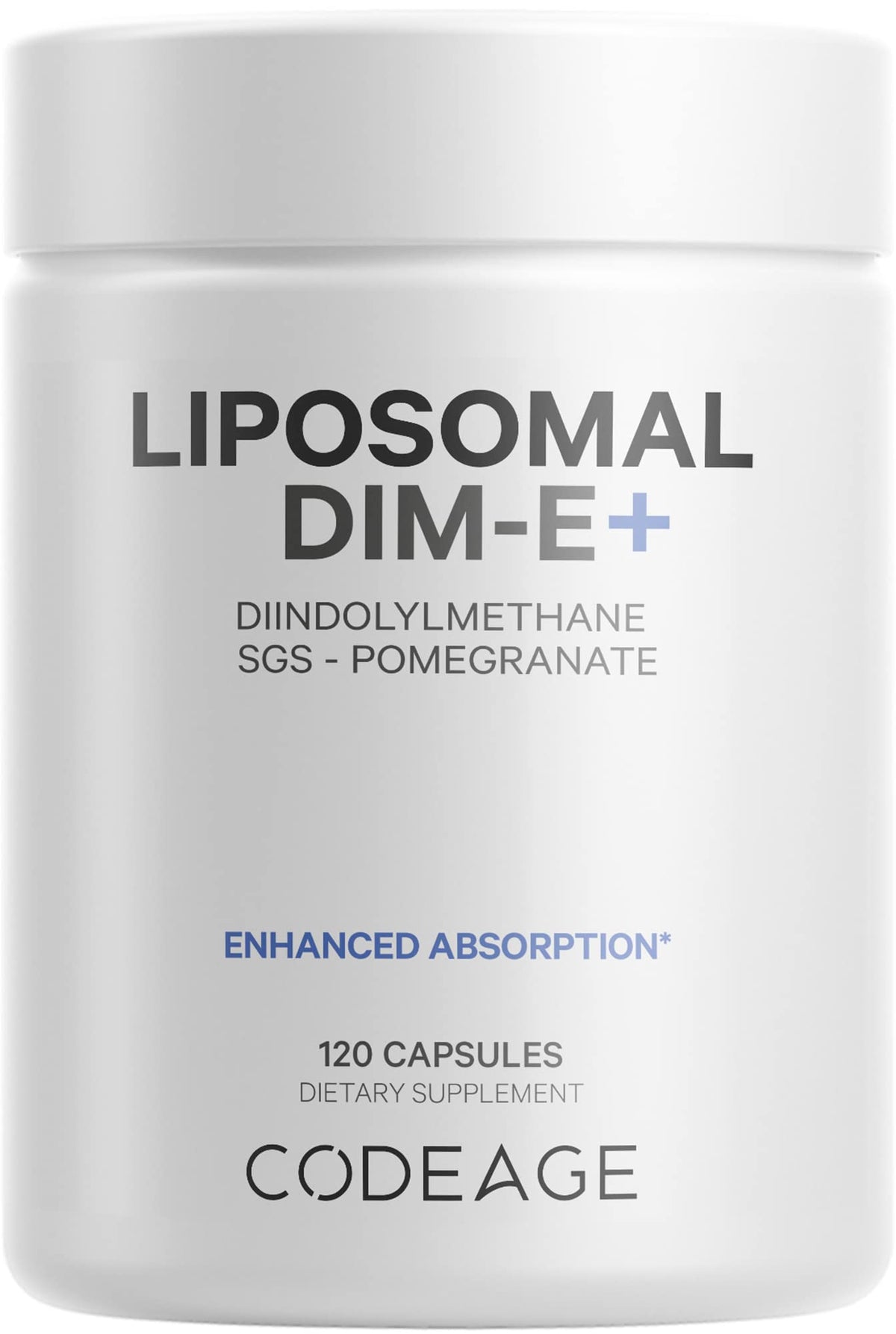 Codeage Liposomal DIM bottle showing a four month supply
