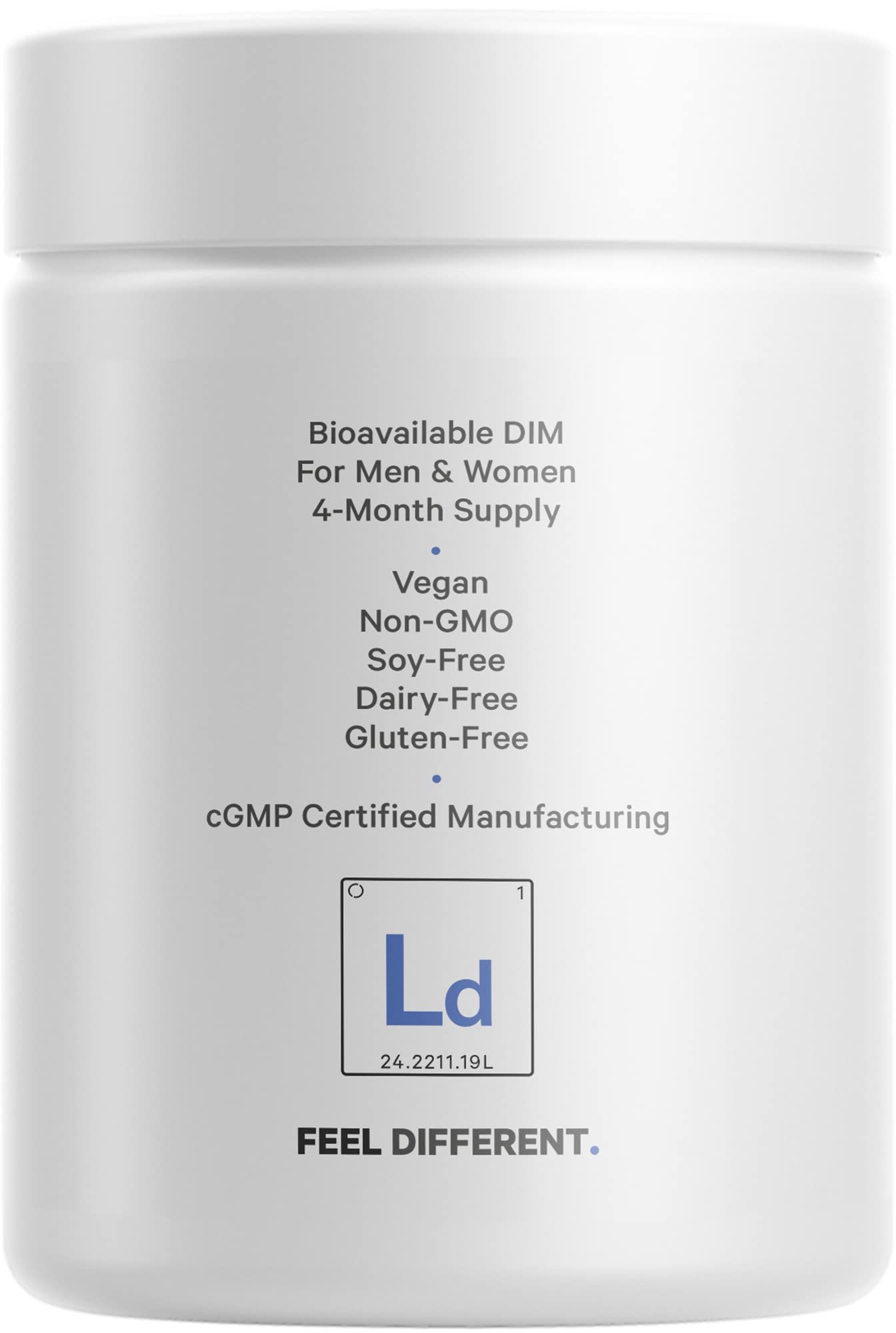 Codeage Liposomal DIM gluten free badge near product label
