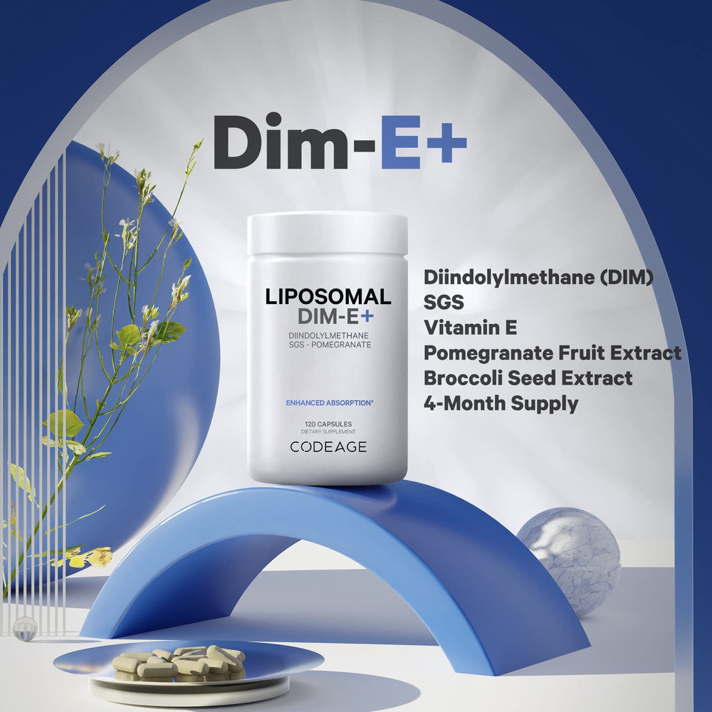 Codeage Liposomal DIM label detail highlighting vegan and gluten free