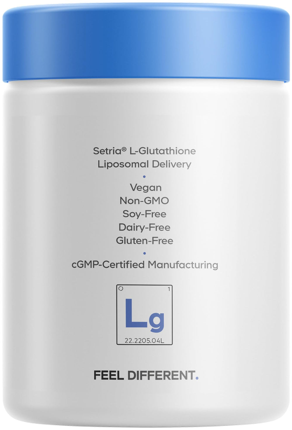 Codeage liposomal glutathione serving size visuals highlight convenience