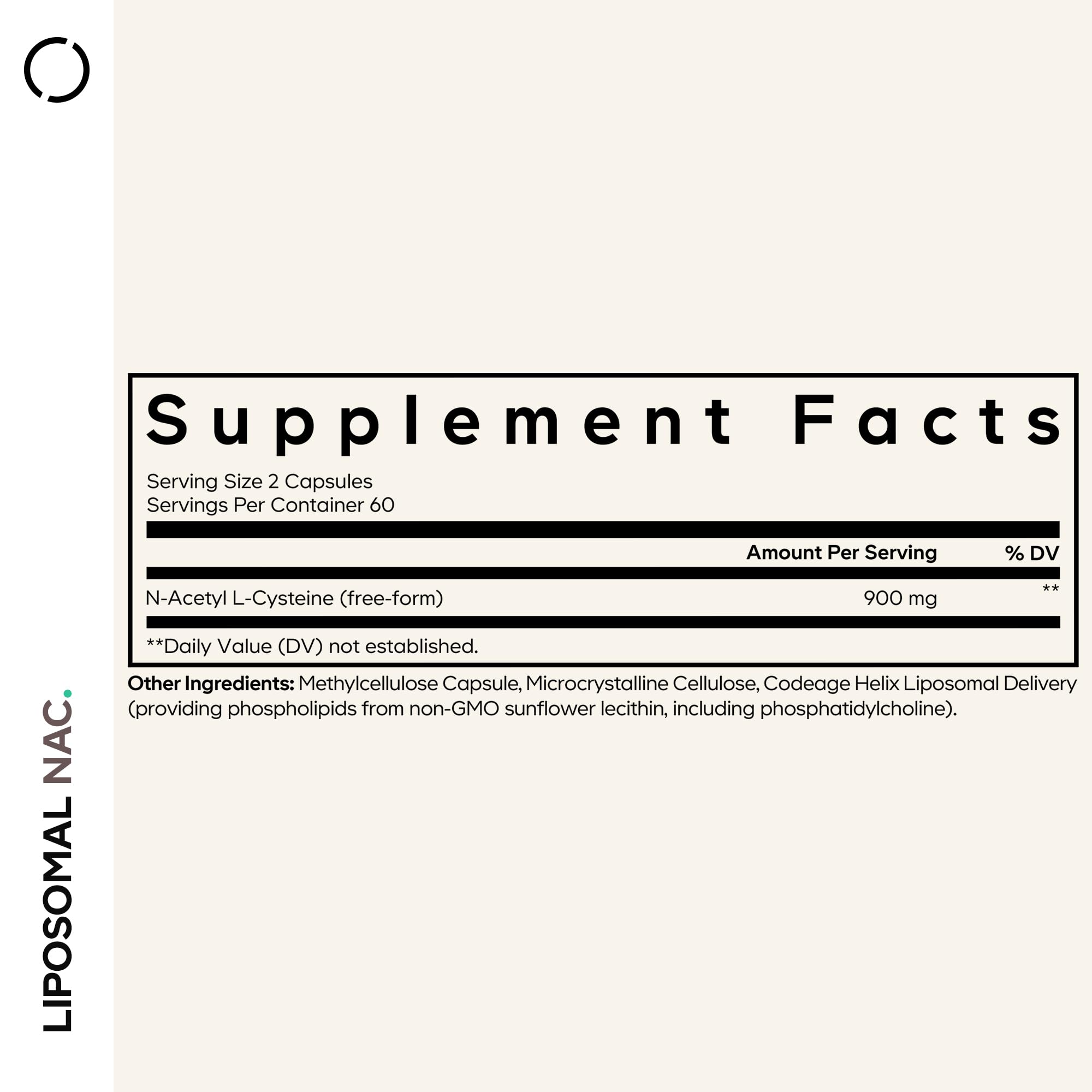 Codeage Liposomal NAC capsules in a jar ready for daily dosing.