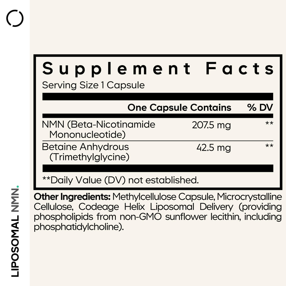 Codeage Liposomal NMN & TMG bottle on shelf for easy daily use.