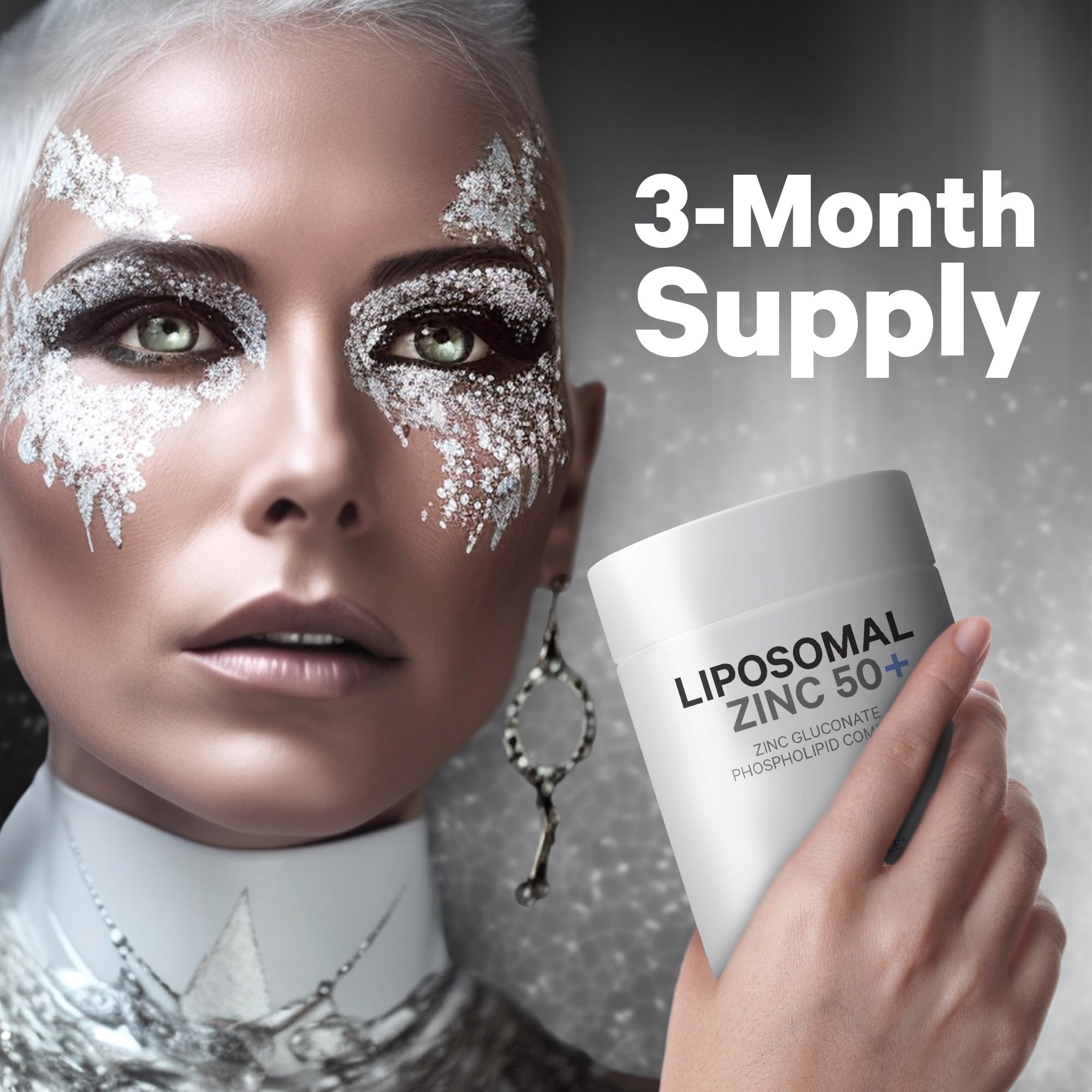 Codeage Liposomal Zinc vegan non-GMO badge shown on bottle.