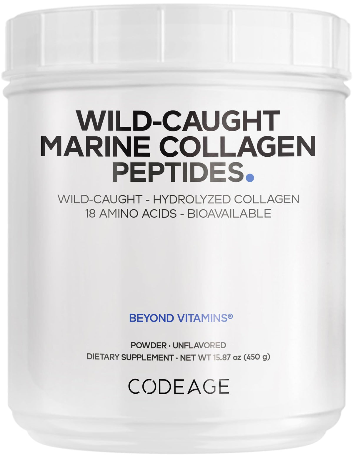 Codeage Marine Collagen bottle for daily, clean supplementation.