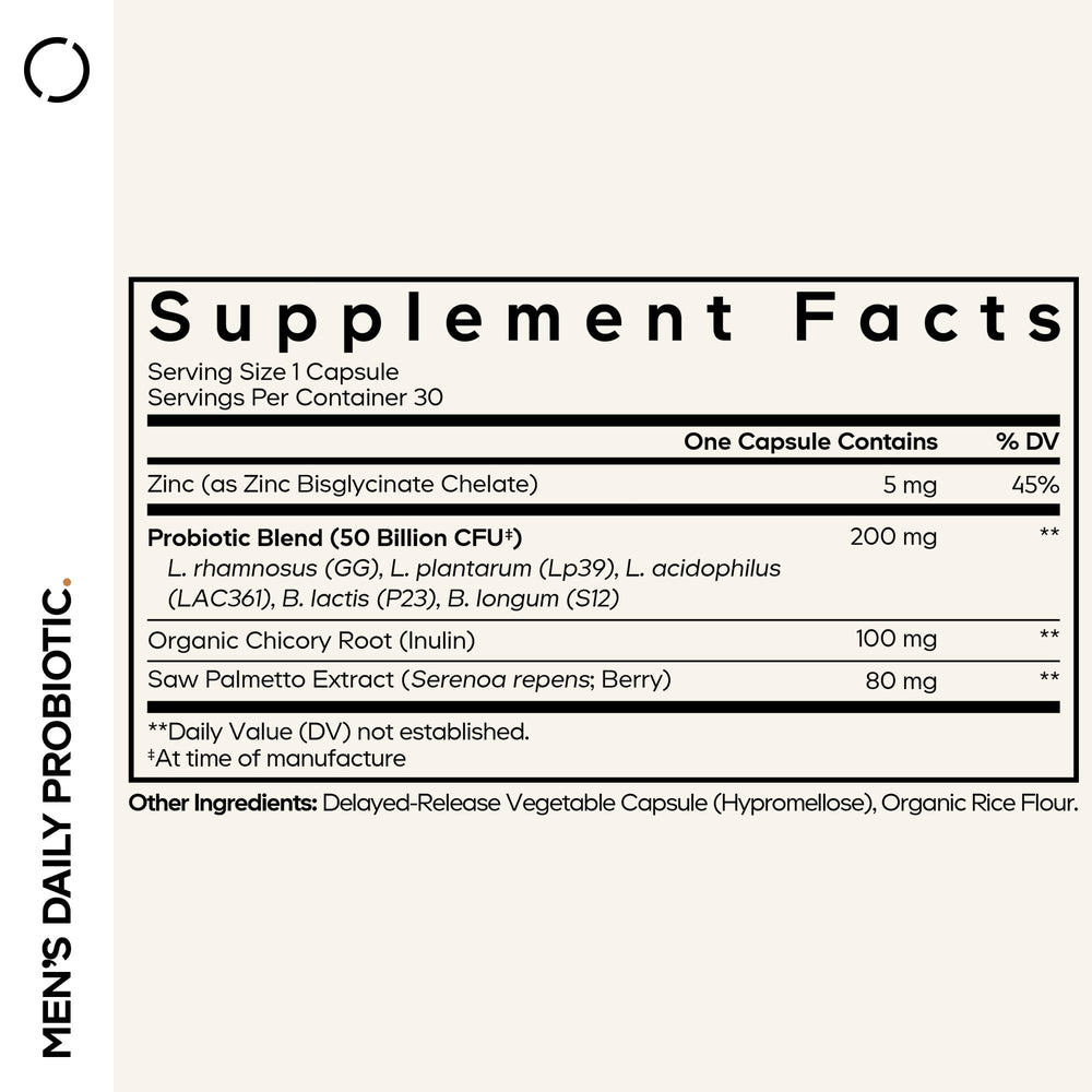 Codeage probiotic capsule close-up highlighting shelf-stable, one-capsule-per-day convenience.