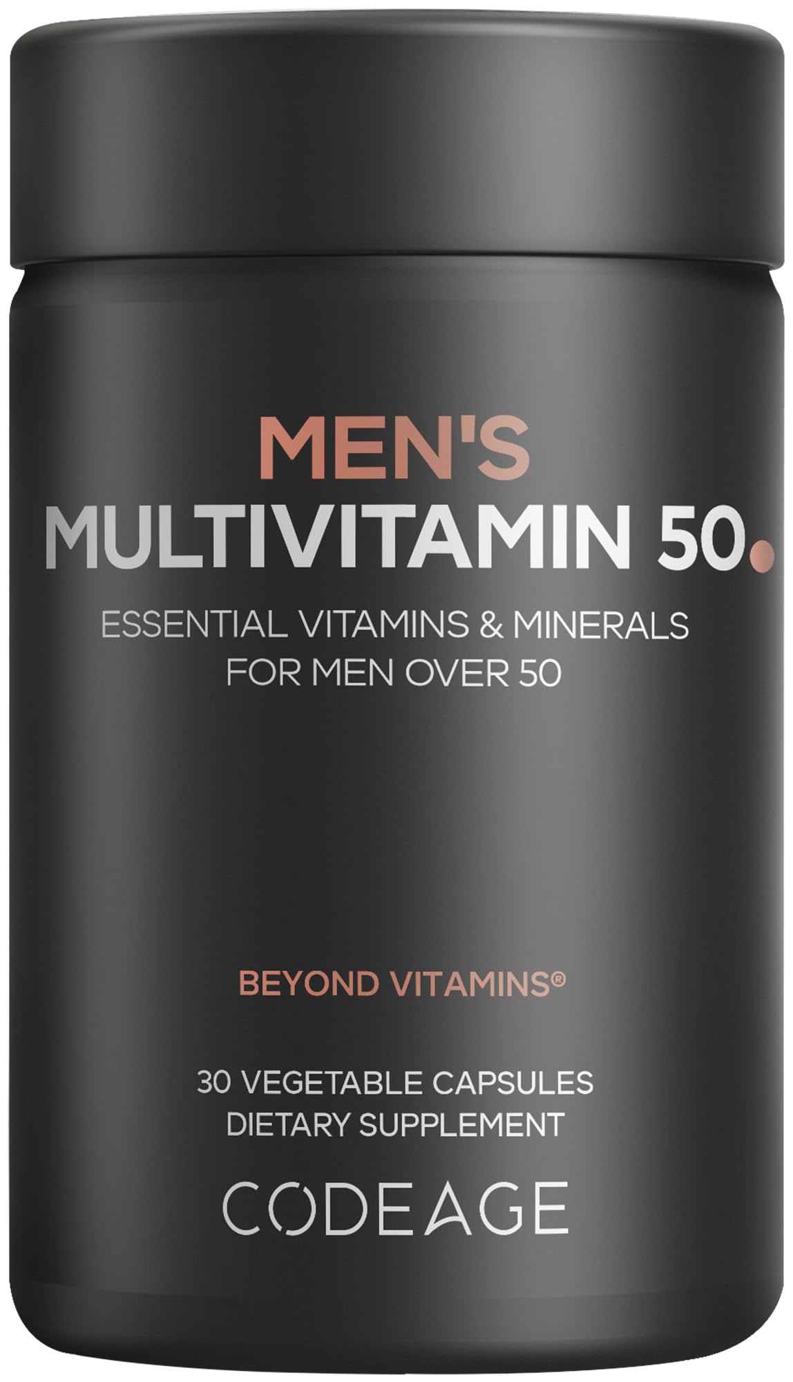 Codeage Men's Multivitamin 50 bottle supports daily nutrients for men over 50.