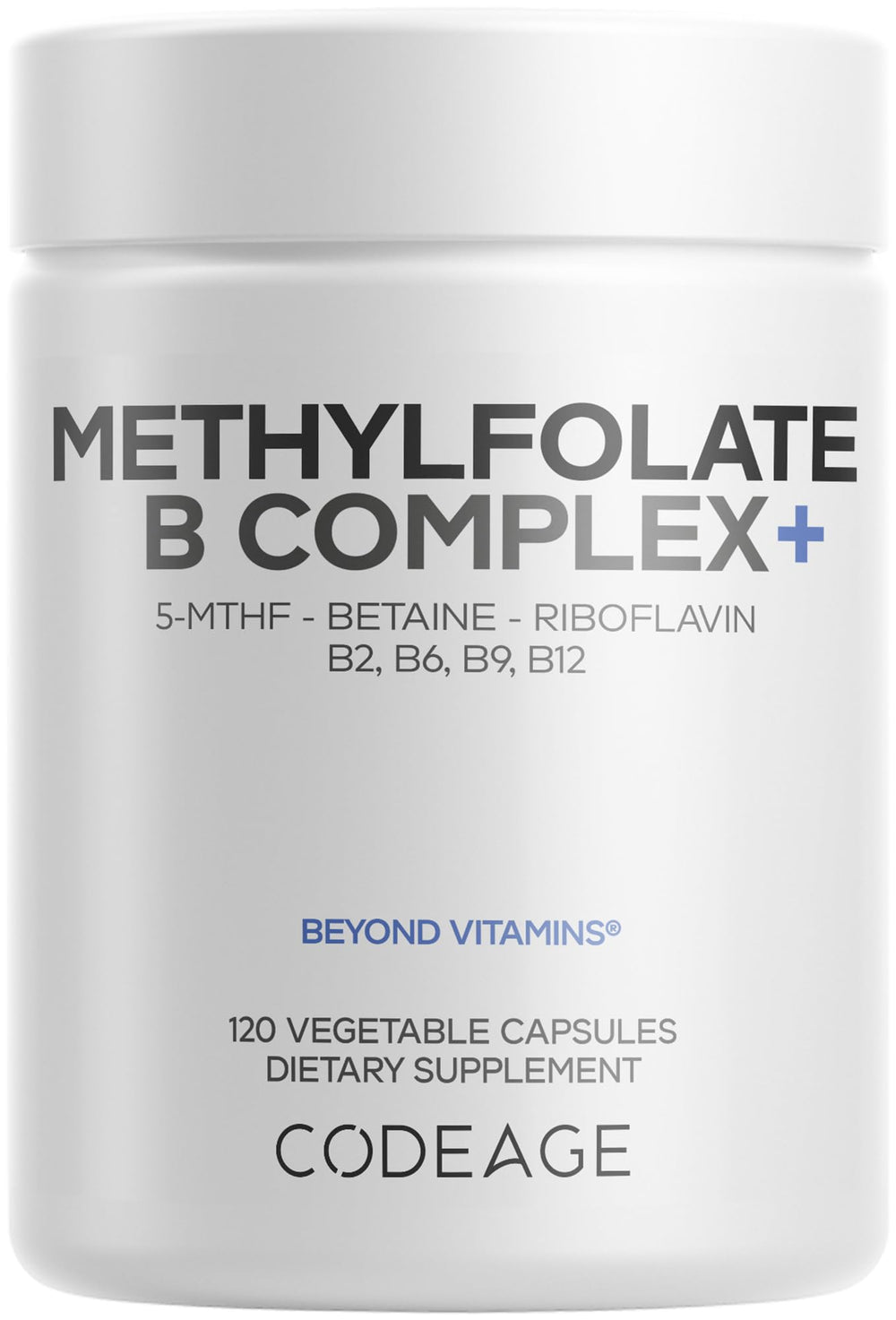 Codeage Methylfolate B Complex bottle front for daily methylation support.