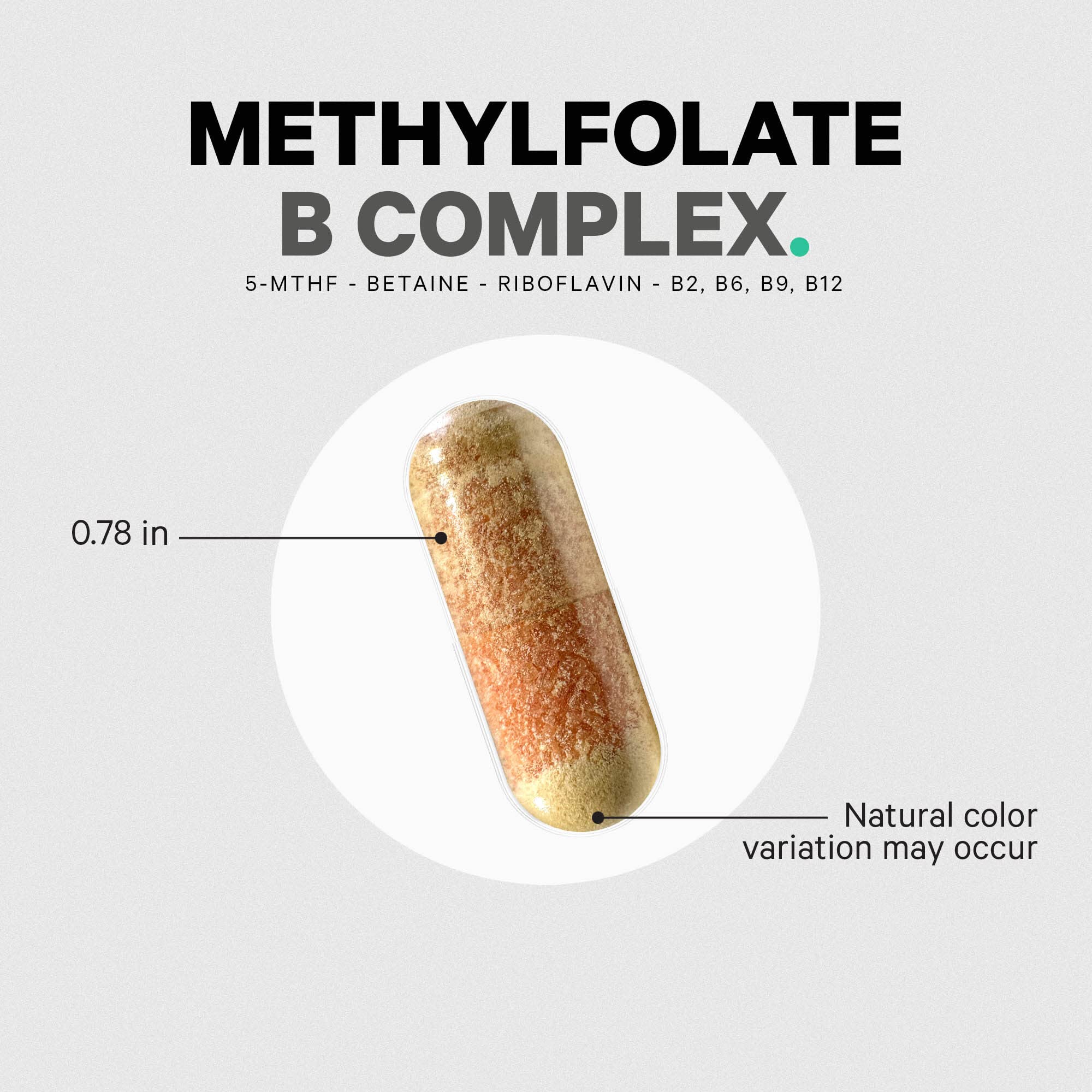 Codeage Methylfolate B Complex third-party testing seal on packaging.