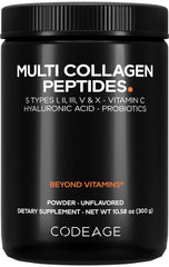 Codeage Multi Collagen Black Edition tub, comprehensive daily collagen blend for wellness.