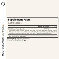 Codeage Multi Collagen Capsules close-up showing capsule texture and hydrolyzed collagen.