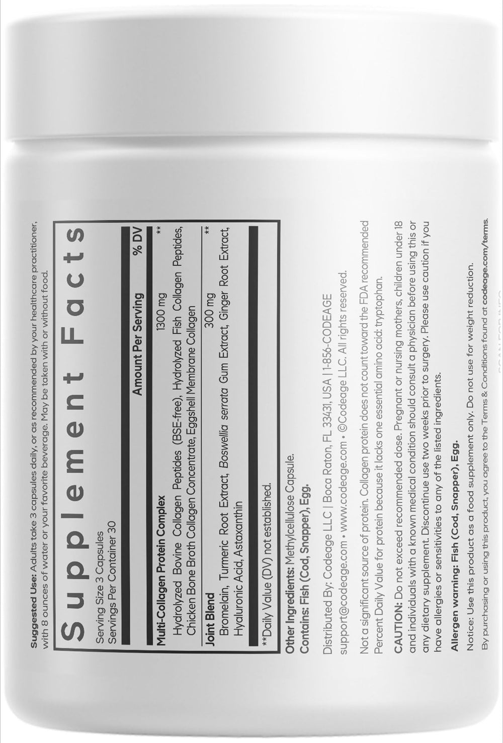 Codeage Multi Collagen capsules half-full suggest a steady supply.