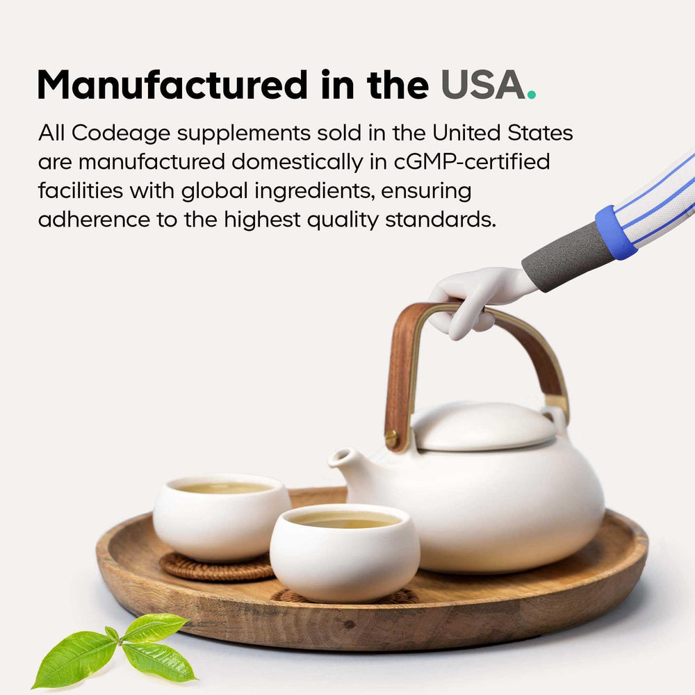 Codeage label close-up—biotin and vitamin C highlighted