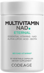 Codeage multivitamin NAD bottle on shelf highlighting a complete daily nutrient blend