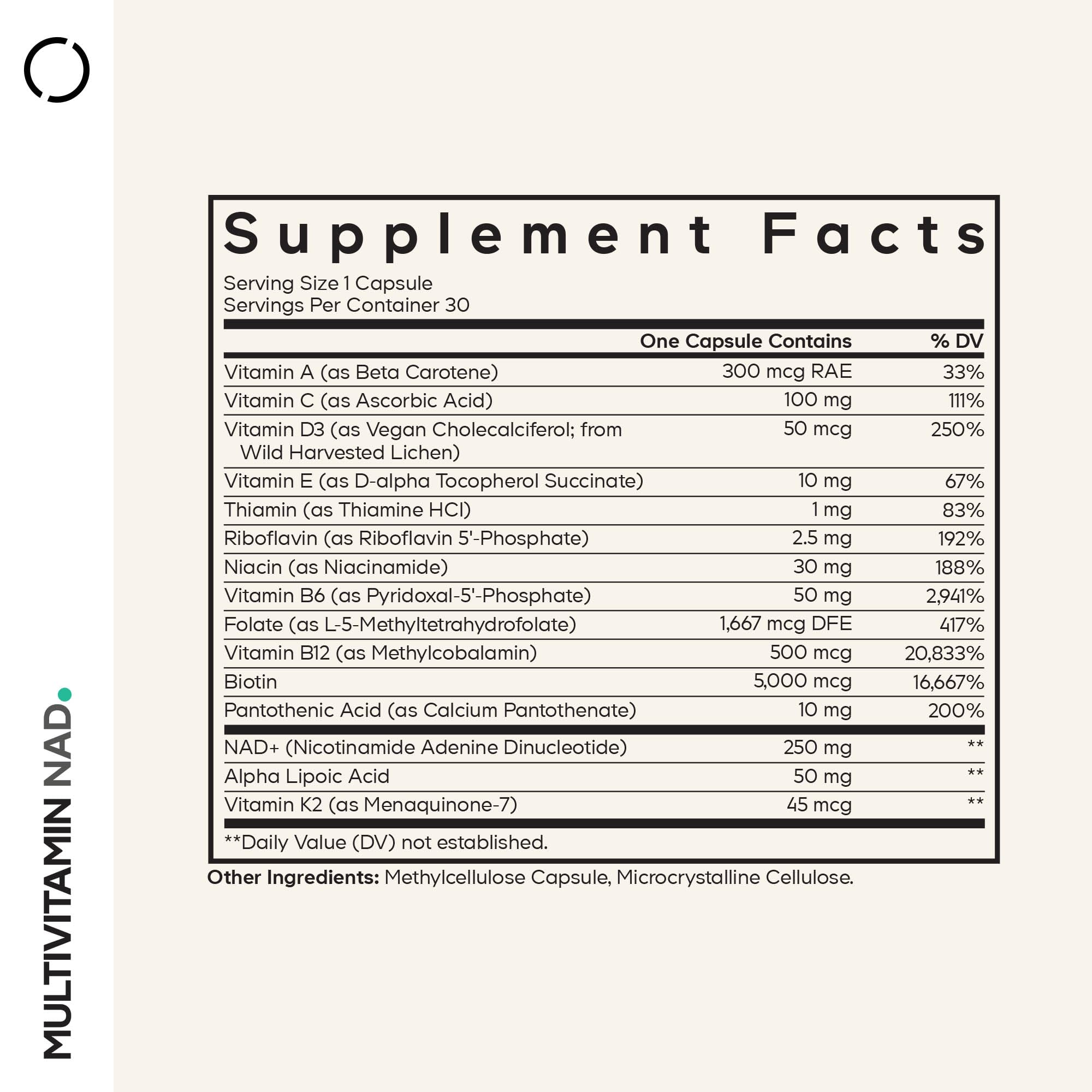 Codeage NAD capsules closeup reveals evenly formed pills for easy daily dosing