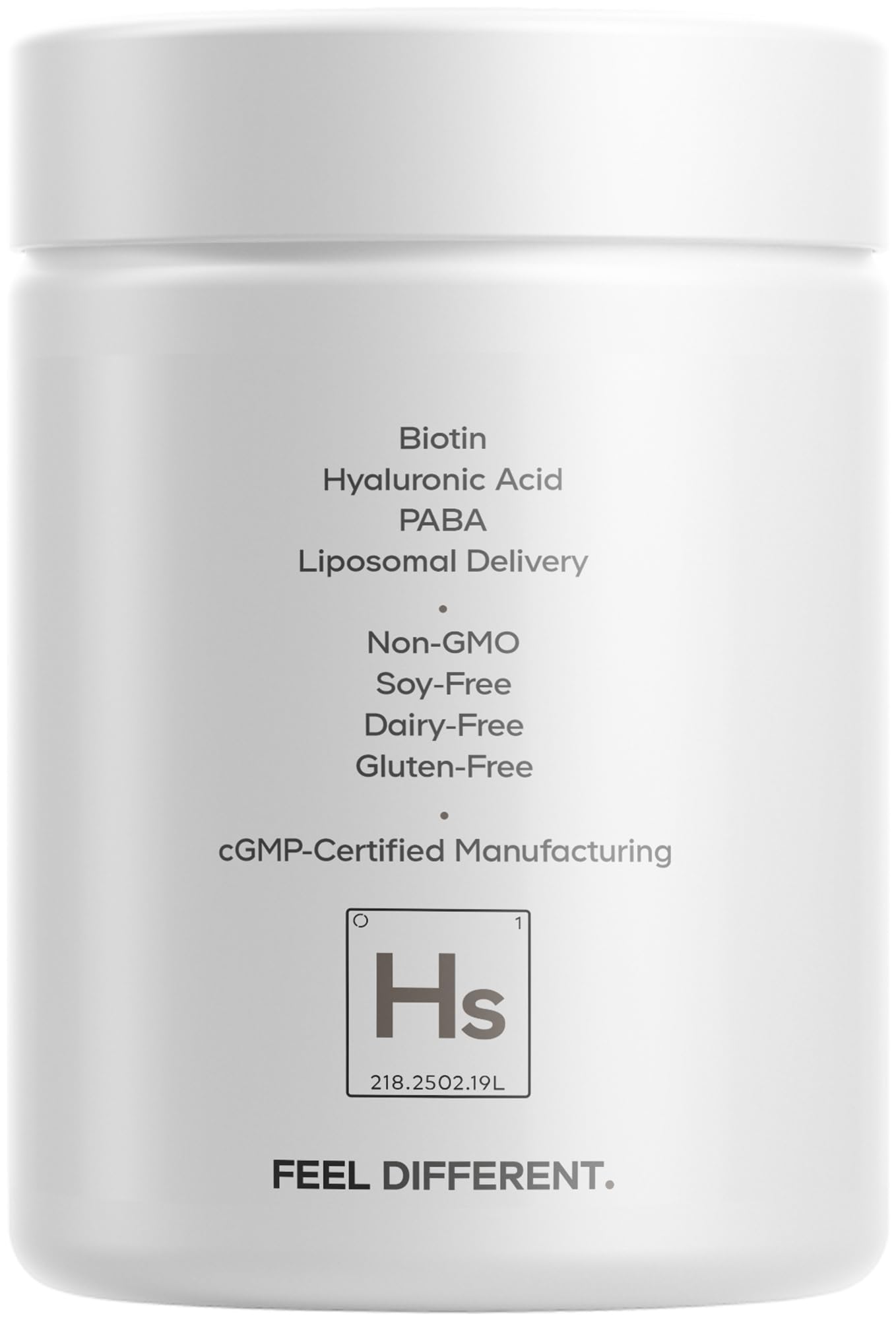 Codeage Non-GMO, dairy-free, gluten-free label close-up