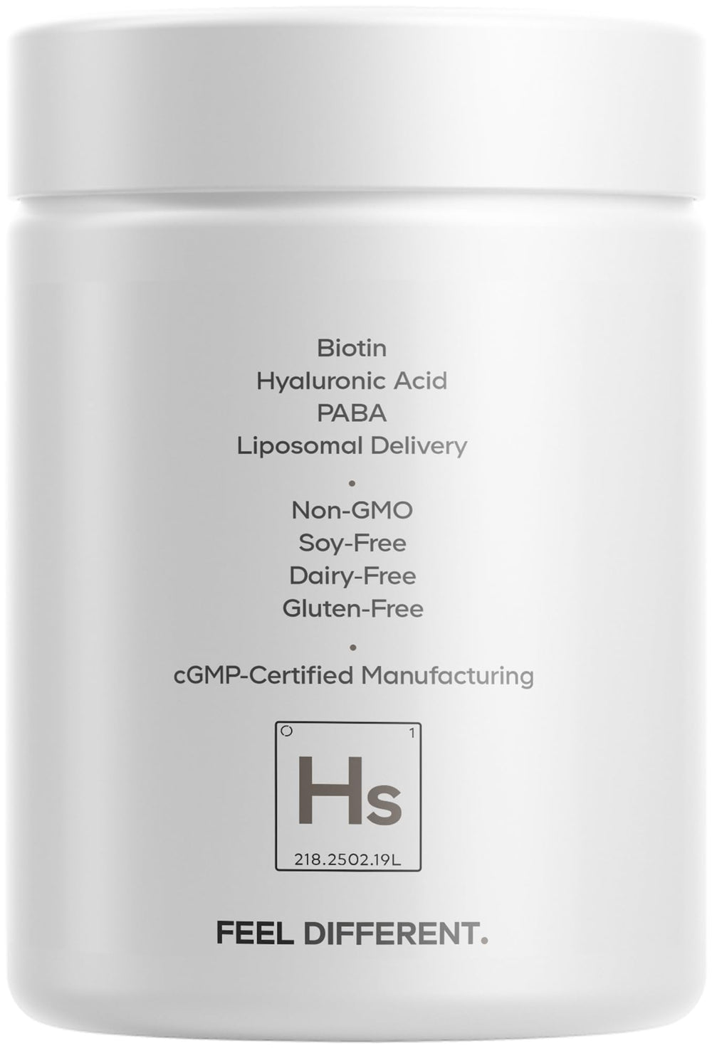 Codeage Non-GMO, dairy-free, gluten-free label close-up