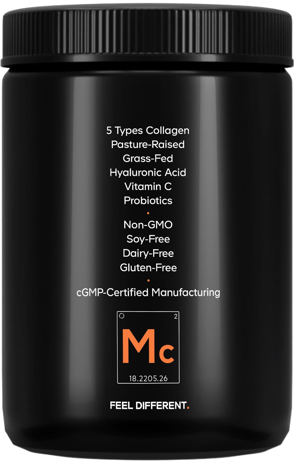Codeage non-GMO shellfish-free formula packaging for clean collagen support.