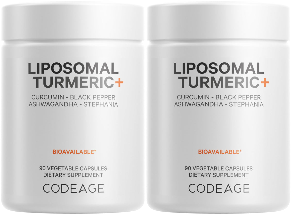 Codeage Organic Turmeric Capsules bottle highlighting 95% curcumin and vegan formula for daily wellness.