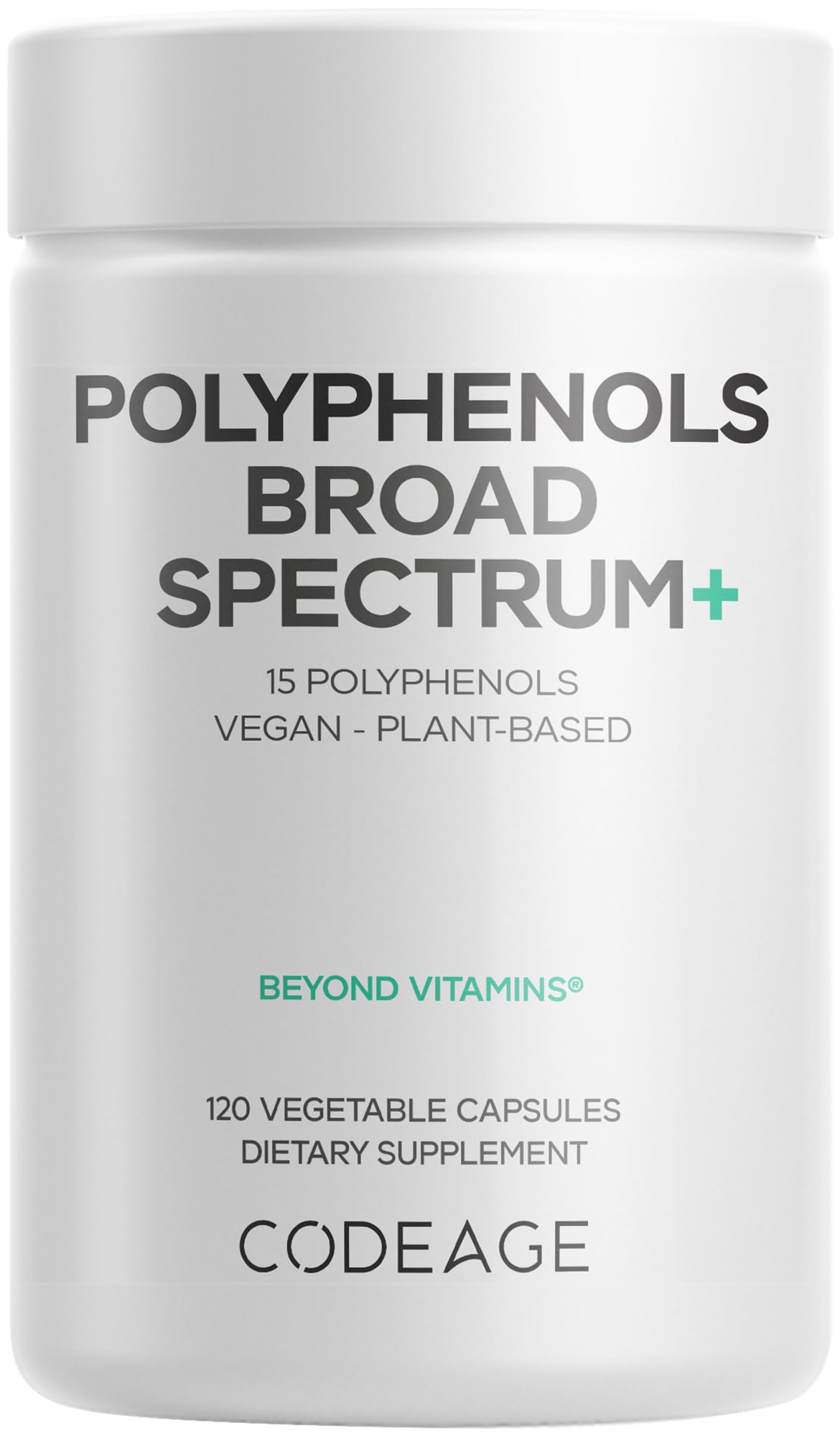 Codeage Polyphenols Broad Spectrum capsules for daily vegan polyphenol support