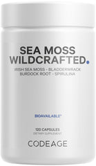 Codeage sea moss capsules bottle supports daily wellness