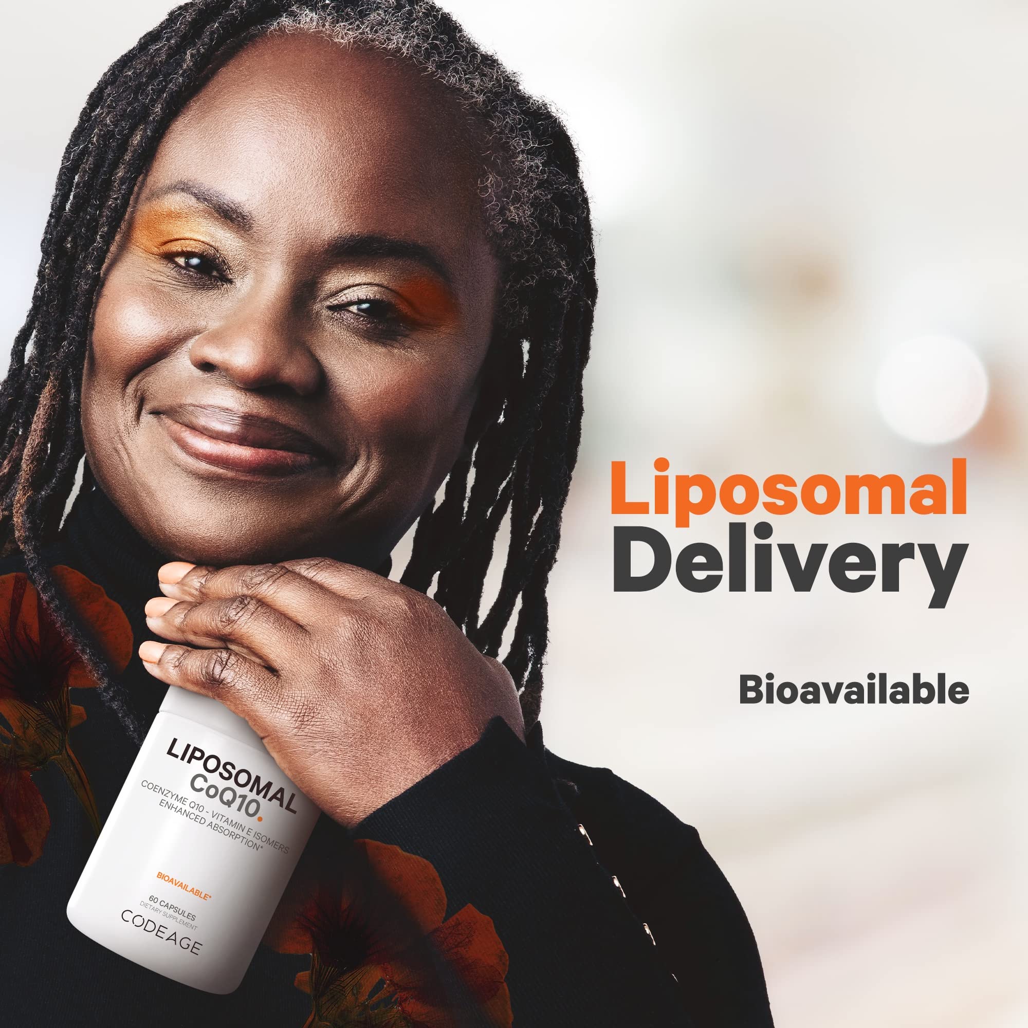 Codeage sunflower oil liposomal formulation visual emphasizing purity