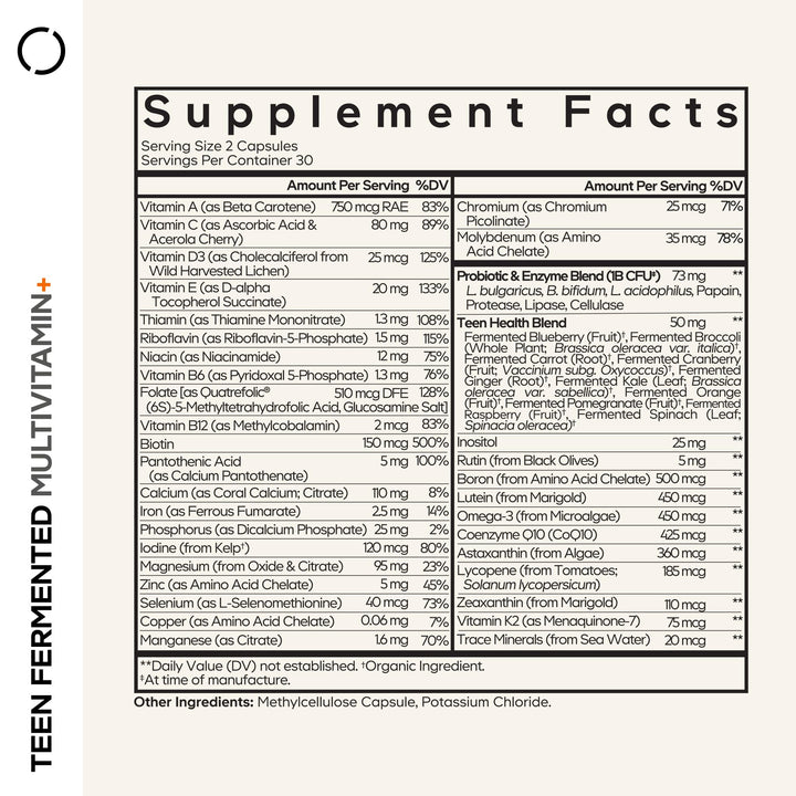Codeage Teen Multivitamin 2-pack front view for convenient family use.