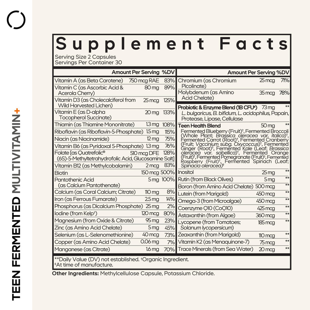 Codeage Teen Multivitamin 2-pack front view for convenient family use.