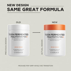 Codeage Teen Multivitamin with whole-food blend from real fruits and vegetables