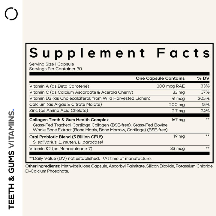 Codeage Teeth & Gums probiotic blend supports balance in the mouth