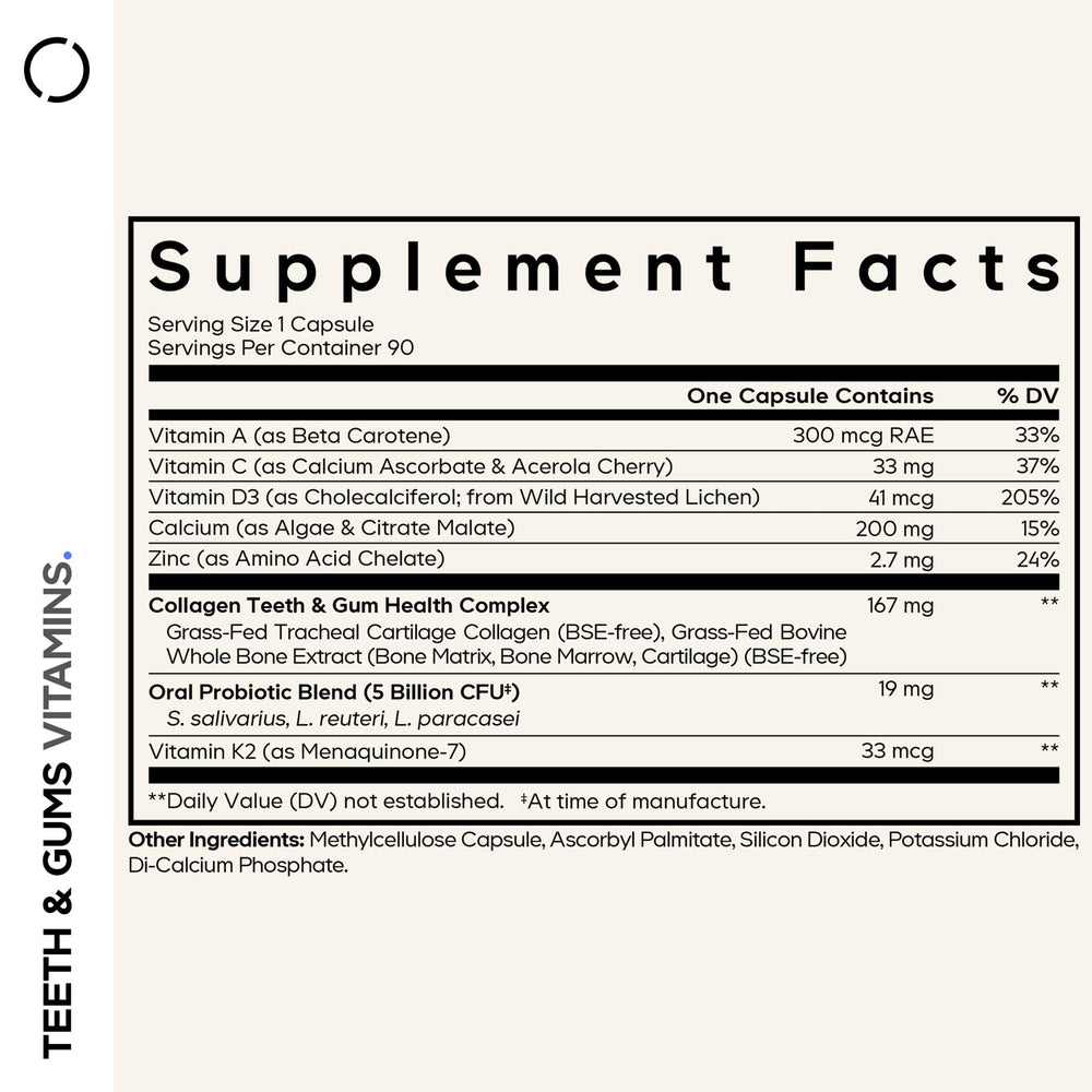 Codeage Teeth & Gums probiotic blend supports balance in the mouth