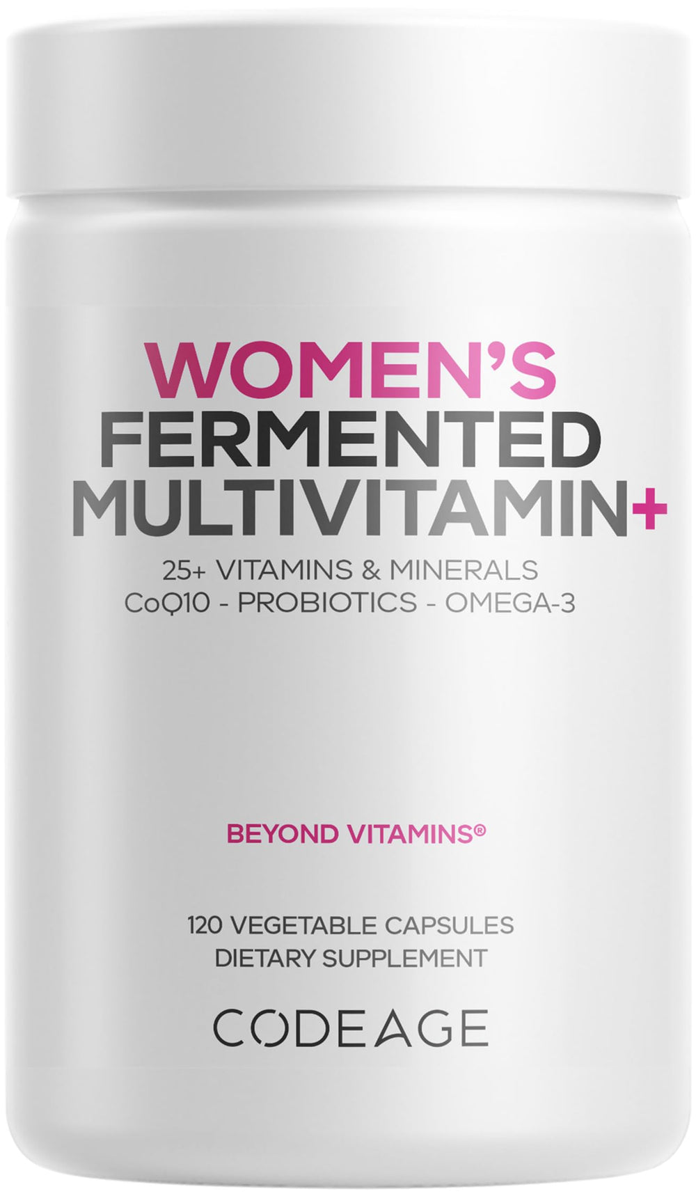 Codeage Women's Daily Multivitamin bottle supports daily nutritional intake.
