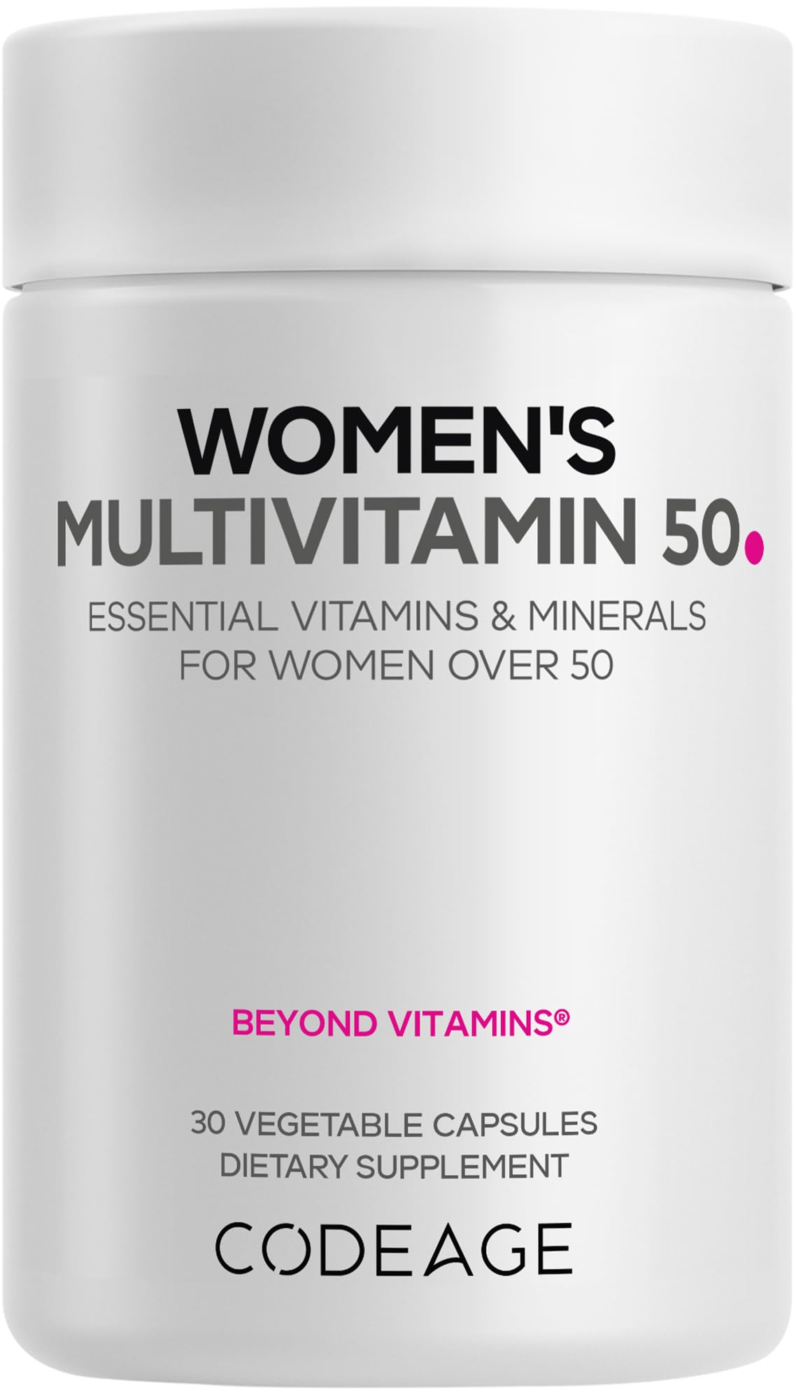 Codeage Women’s Multivitamin 50 bottle front promotes daily wellness