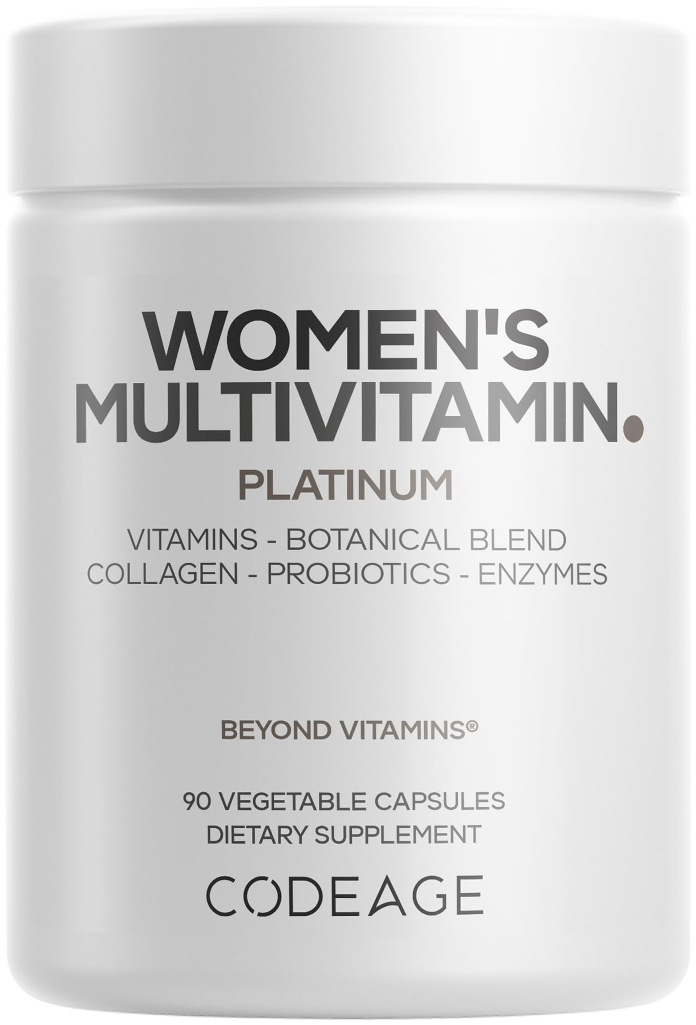 Codeage Womens Multivitamin Platinum bottle for complete daily wellness