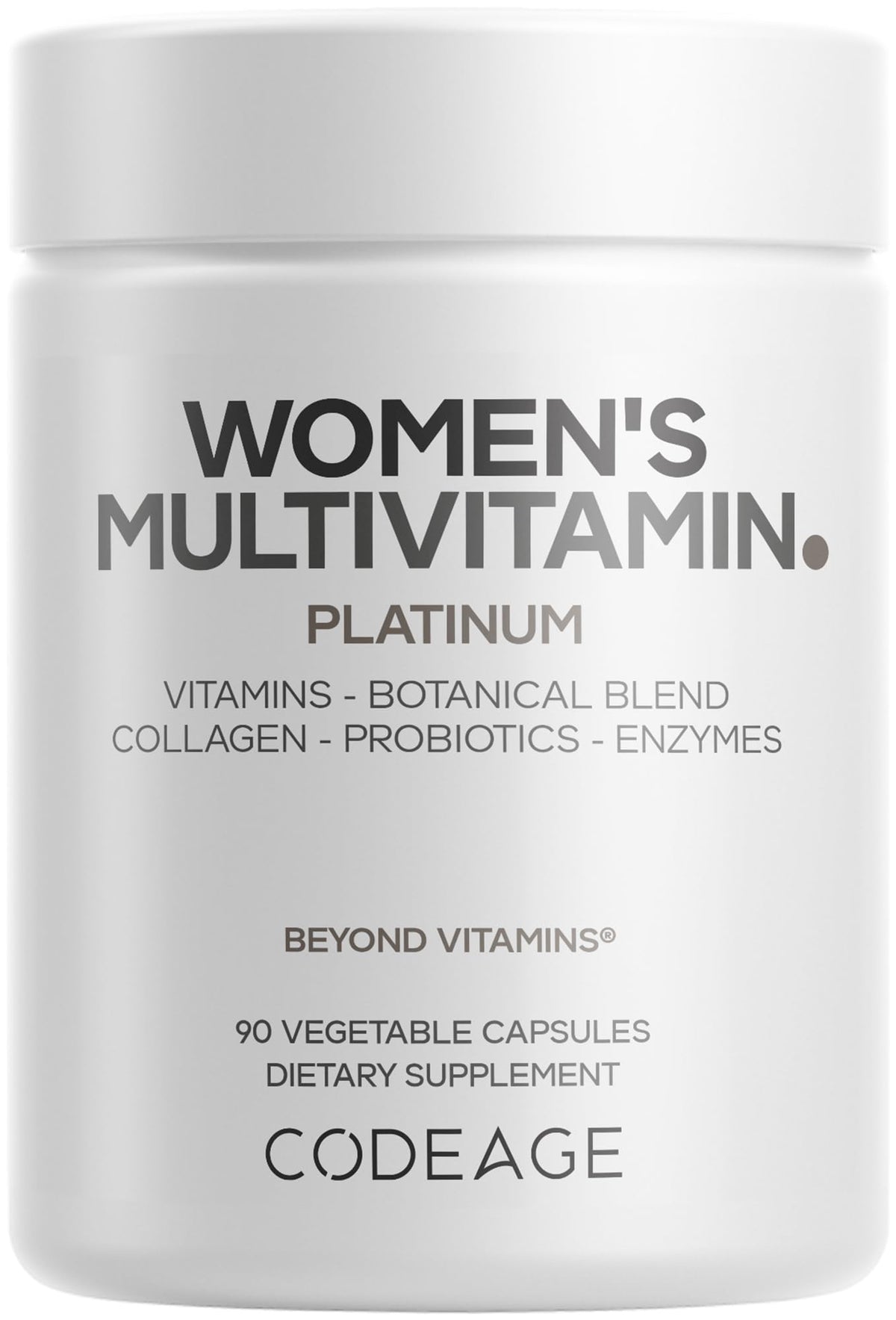 Codeage Womens Multivitamin Platinum bottle for complete daily wellness