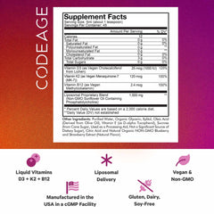 Codeage Wonder-D dropper shows berry-flavored liquid for easy measuring.