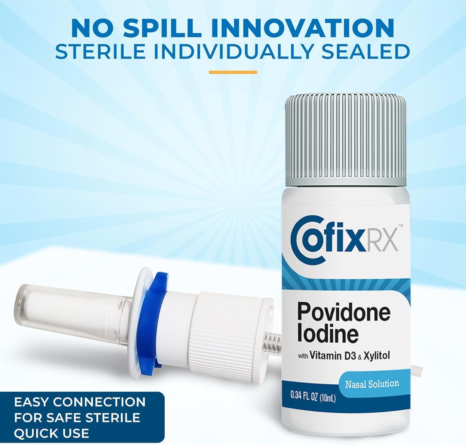 CofixRx nasal cleanse with povidone-iodine active ingredient for cleansing feel.