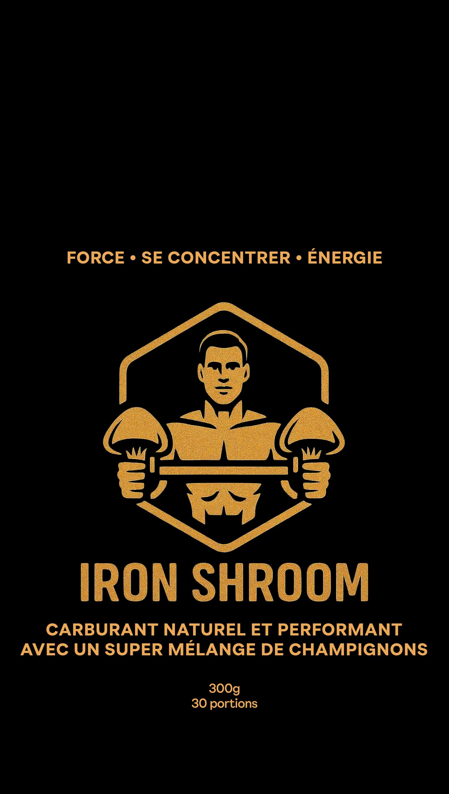 Cognitive Brews Iron Shroom powder poured into shaker for quick mix.