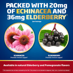 Cold-Eeze Defend-EEZE ingredients panel highlighting echinacea and elderberry.