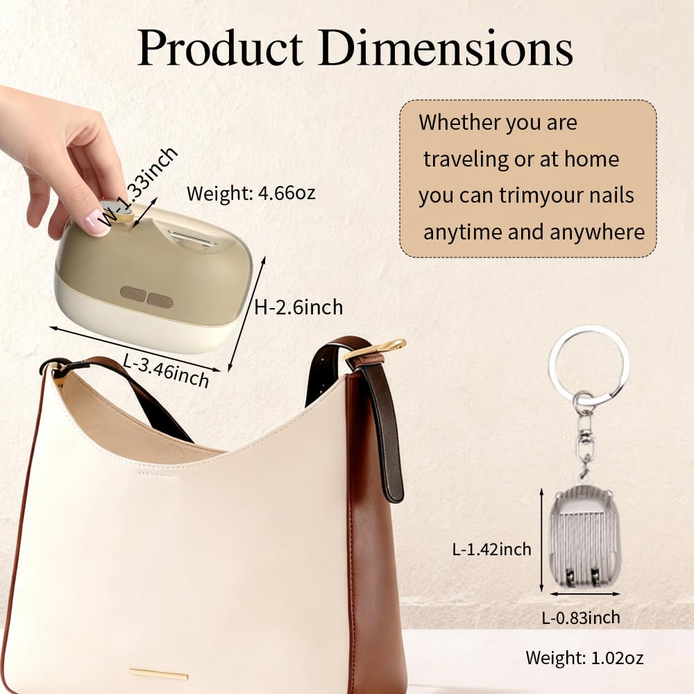 Colefoy mini folding keychain nail clipper, portable grooming on the go