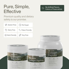 Colla Vita collagen powder in water demonstrates quick mixing for beverages