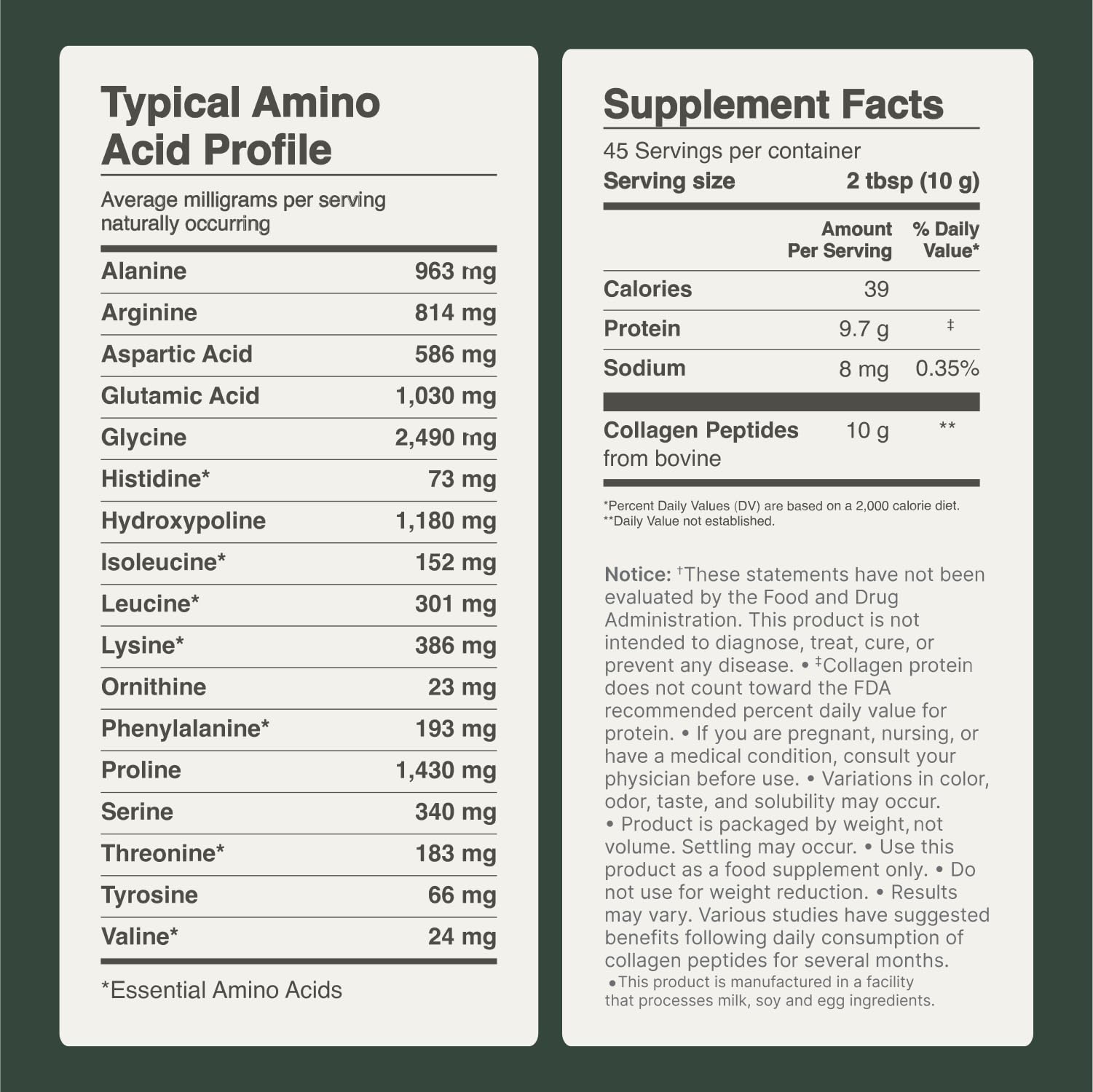 Colla Vita Non-GMO paleo keto friendly label for dietary compatibility