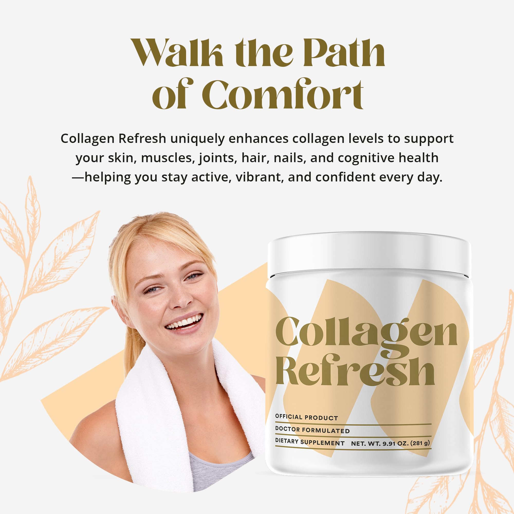 Collagen Refresh pouring-into-glass for smooth beverage integration.