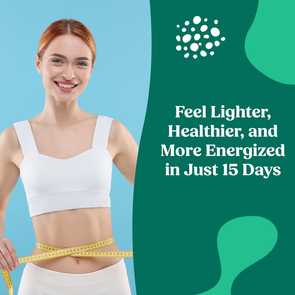 ColonBroom bloating relief visual suggests stomach comfort.