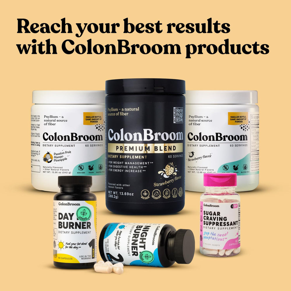 ColonBroom lifestyle shot of a person preparing a shake for gut wellness.