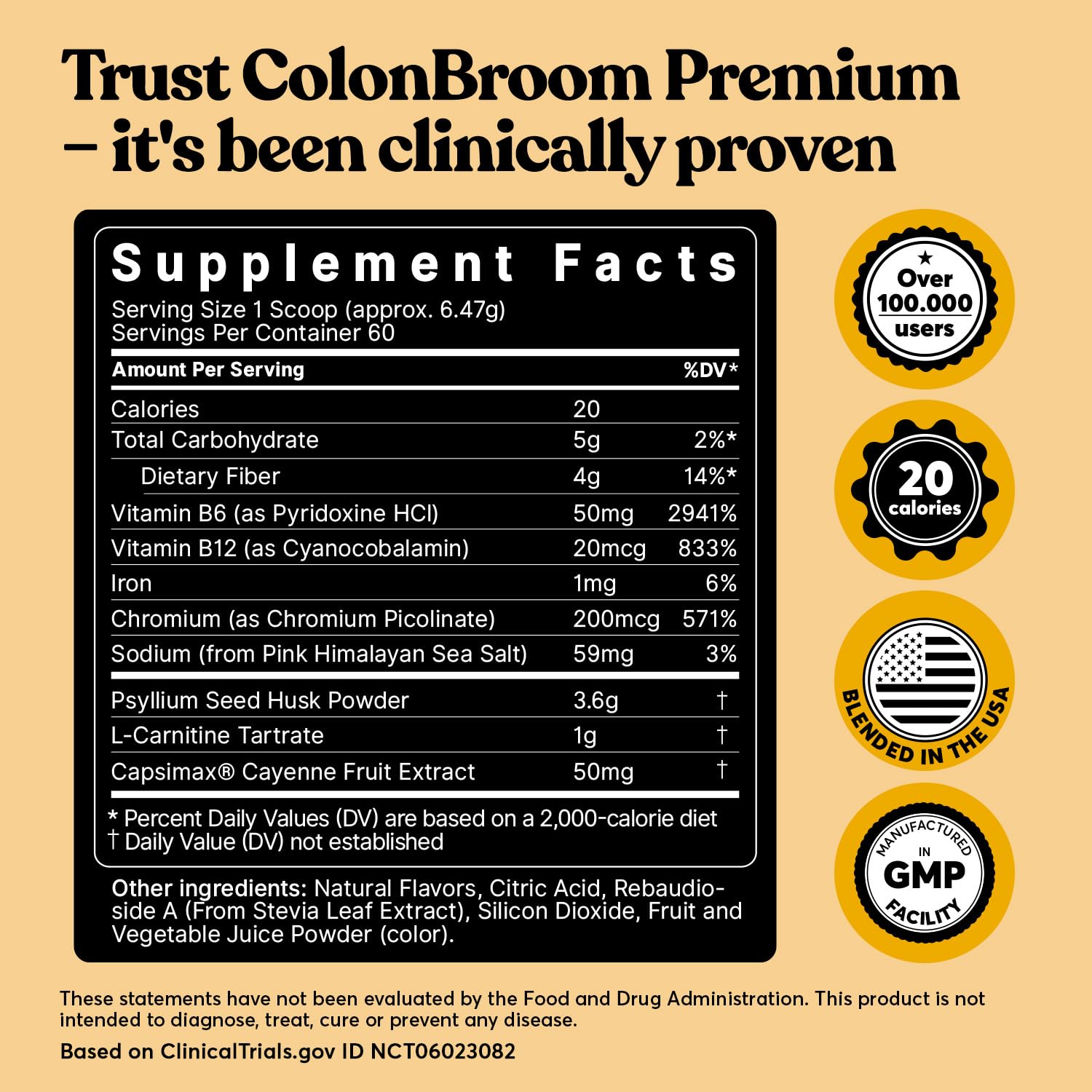 ColonBroom packaging box and bottle bundled for a clean start.