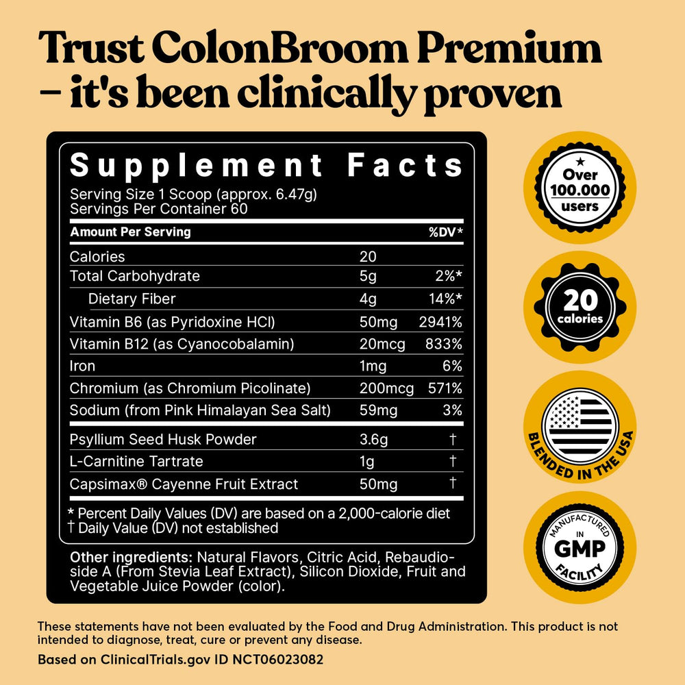 ColonBroom packaging box and bottle bundled for a clean start.