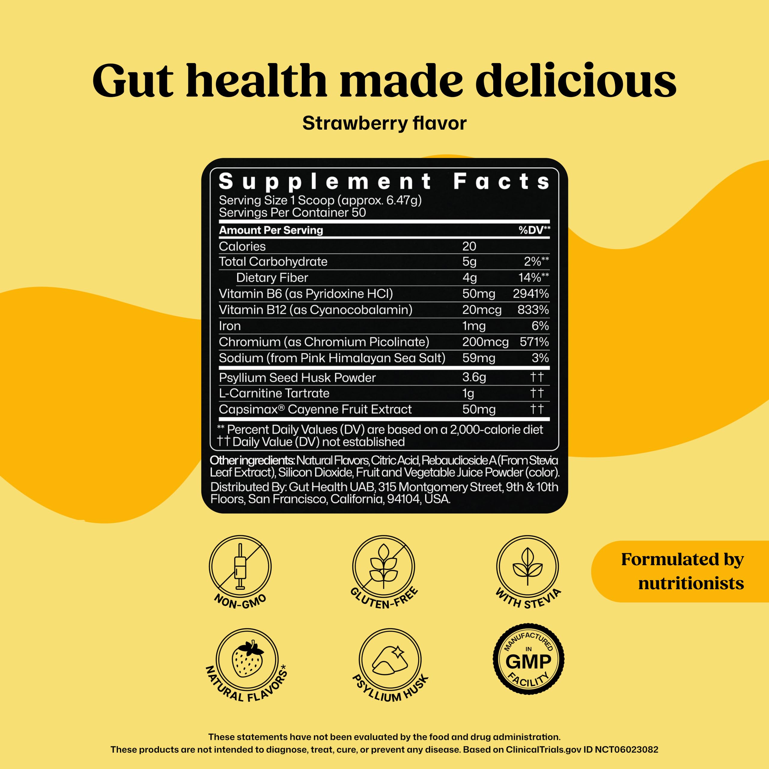 ColonBroom packaging box highlights gluten-free and non-GMO formulation.